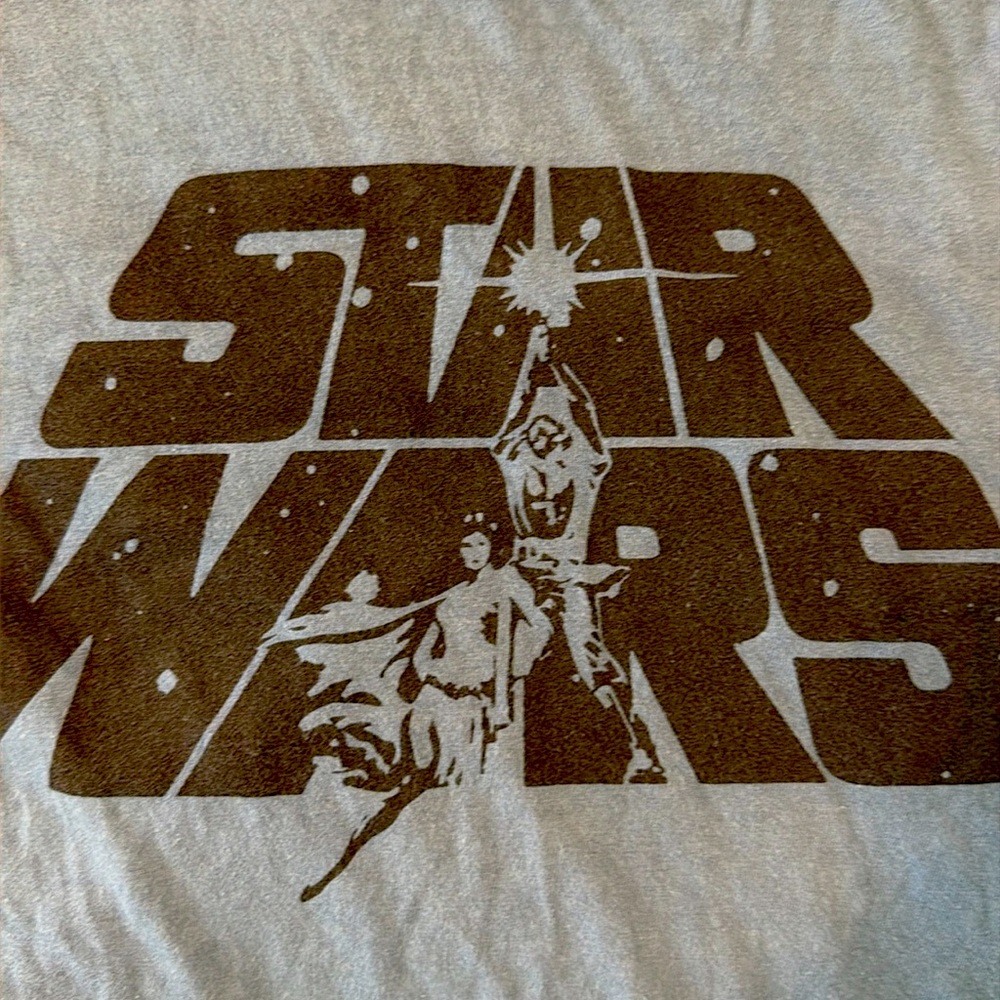 STAR WARS blue cotton tshirt adult small